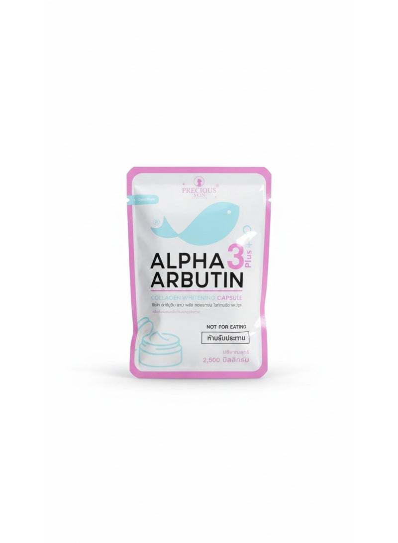 Precious Skin Alpha Arbutin 3 Plus Cosmetic Capsule | Collagen Skincare Capsule | External Use Only | Pouch Pack - Image 1